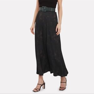 Anine Bing Women XS Caroline Tie Dye Black Silk Long Maxi Skirt               B4